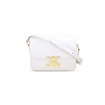 CELIN SMALL TEEN TRIOMPHE BAG IN BOX LEATHER AND SHEEPSKIN 188423BF4.10VF (18.5*14*6cm)